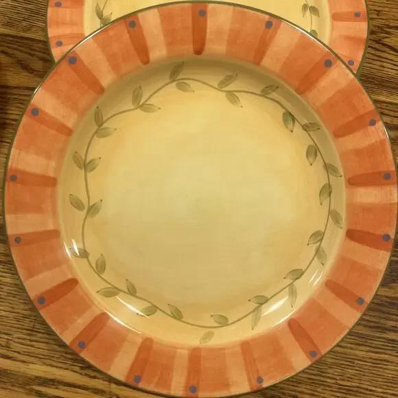 SET OF 4 Pfaltzgraff NAPOLI Hand Painted LARGE Dinner plates PRISTINE EXCELLENT! - Picture 3 of 7